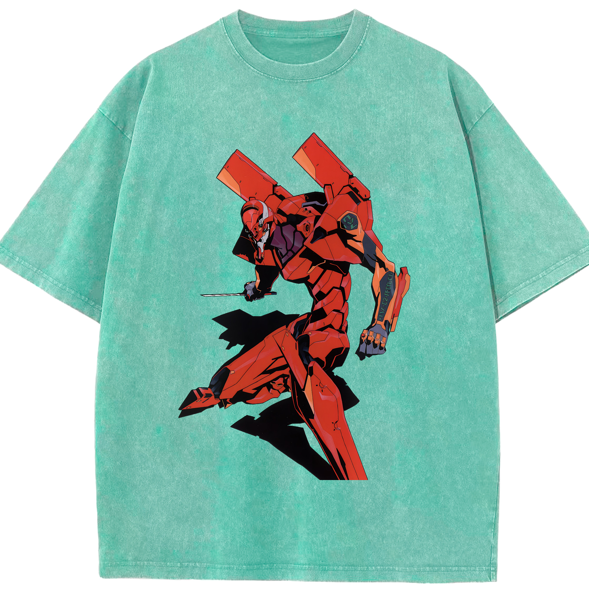 （画像用） EVA 新世紀エヴァンゲリオン 綿100% ヴィンテージ風 半袖Tシャツ（フロントプリント）